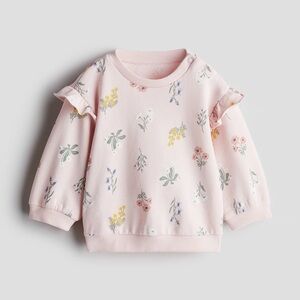 H&M Pink Sweatshirt with floral print